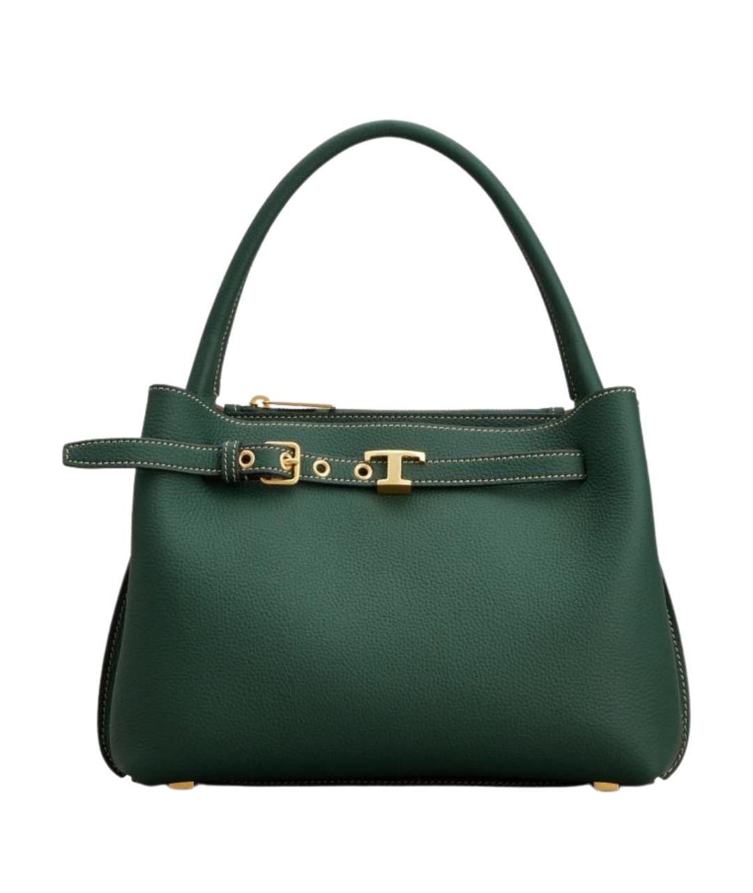 TOD'S Зеленая кожаная сумка через плечо, фото 1