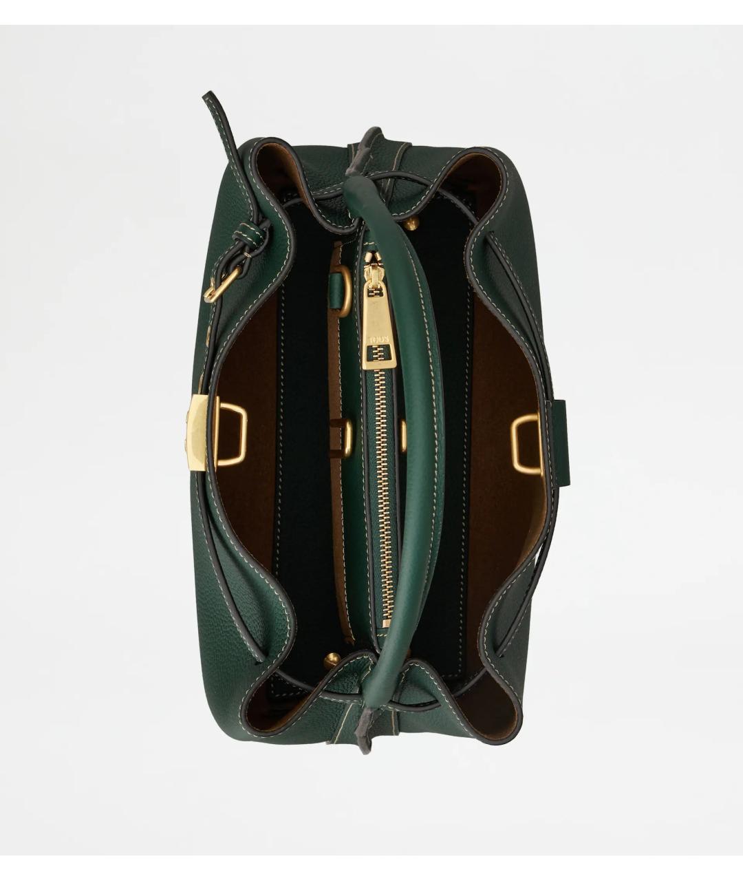 TOD'S Зеленая кожаная сумка через плечо, фото 5