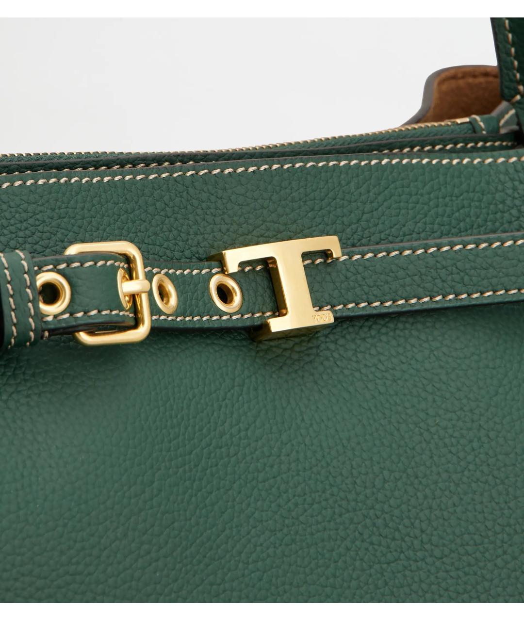 TOD'S Зеленая кожаная сумка через плечо, фото 6
