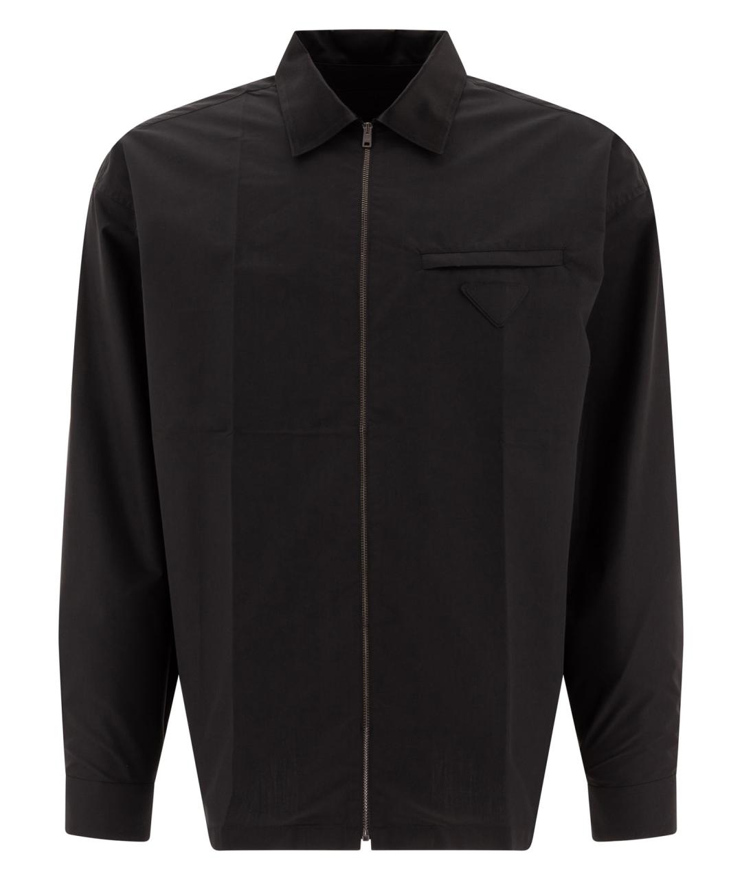 PRADA Черная хлопковая кэжуал рубашка, фото 1