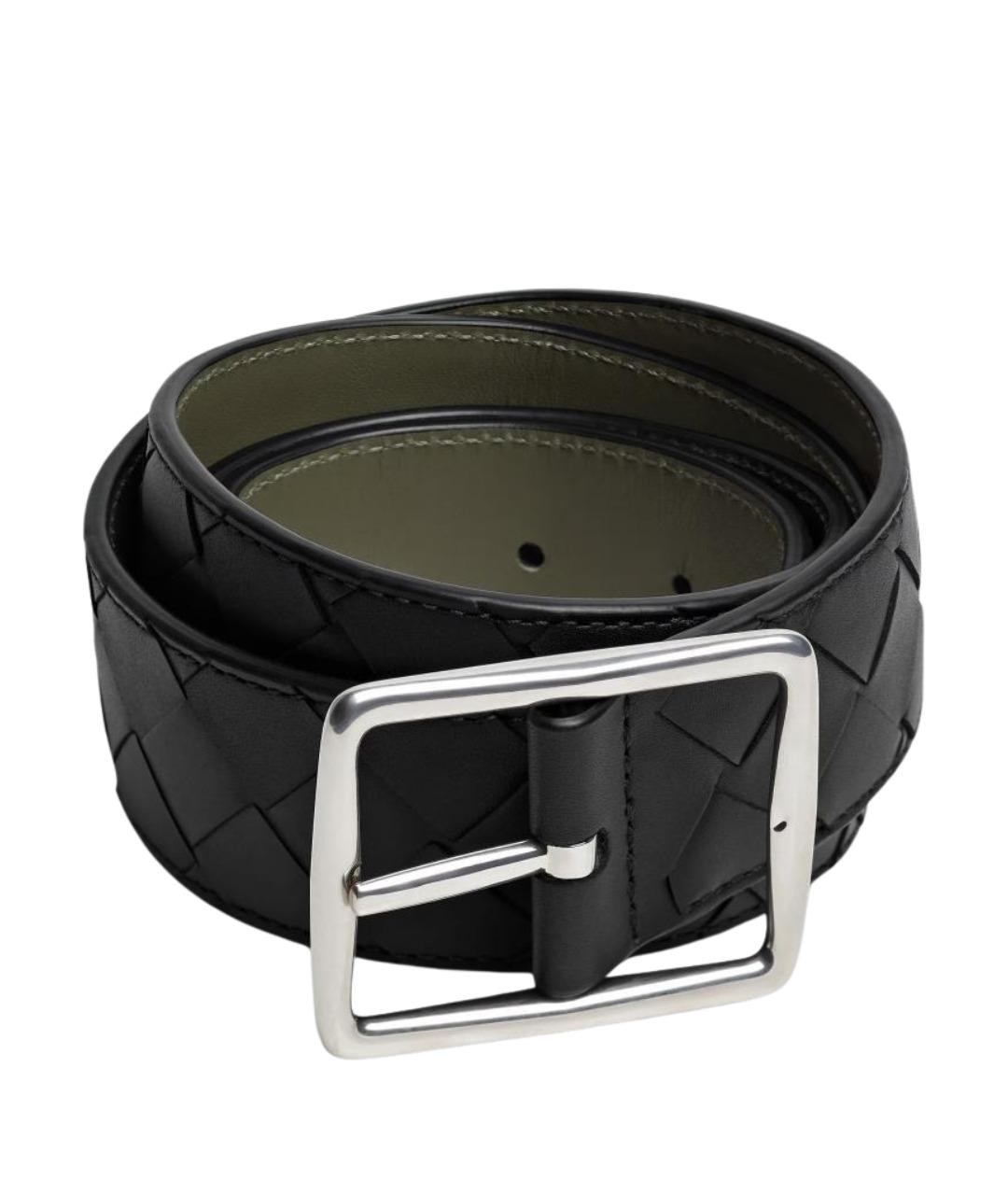 BOTTEGA VENETA Черный кожаный ремень, фото 1