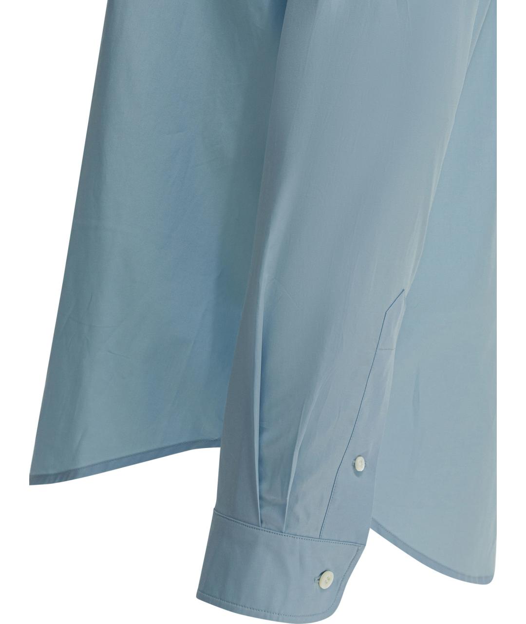 MIU MIU Голубая хлопковая рубашка, фото 4