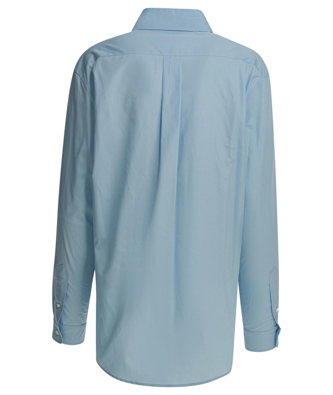 MIU MIU Голубая хлопковая рубашка, фото 2