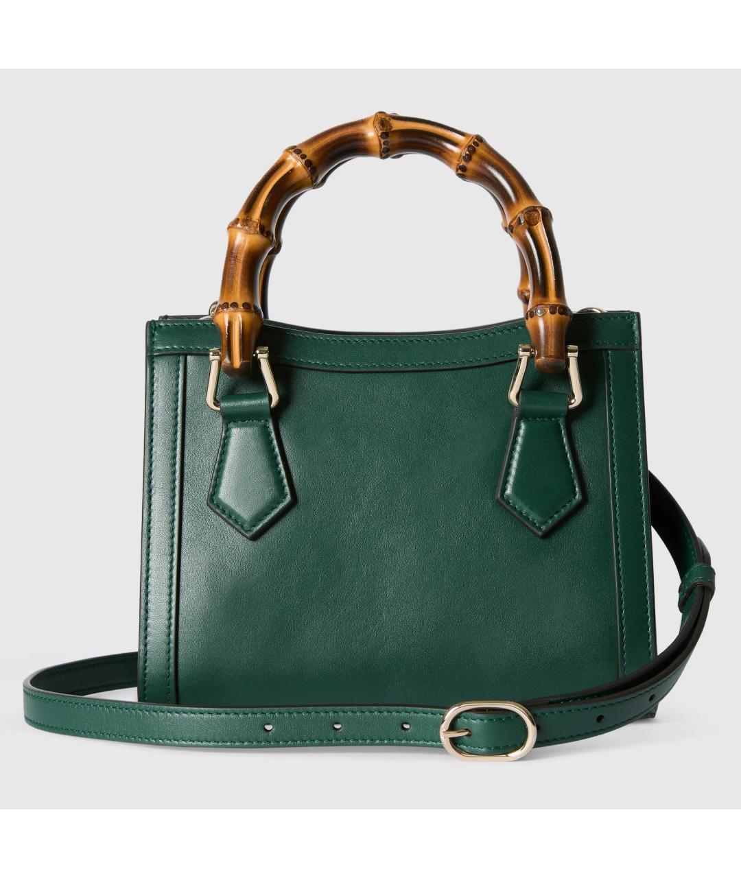 GUCCI Зеленая кожаная сумка с короткими ручками, фото 5
