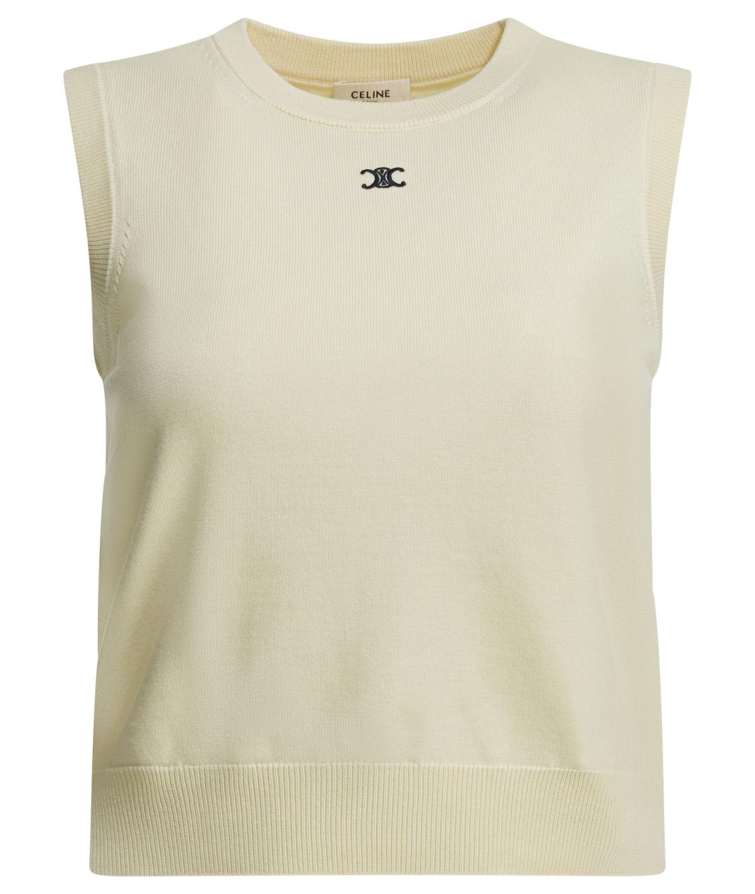 CELINE Белый шерстяной джемпер / свитер, фото 1