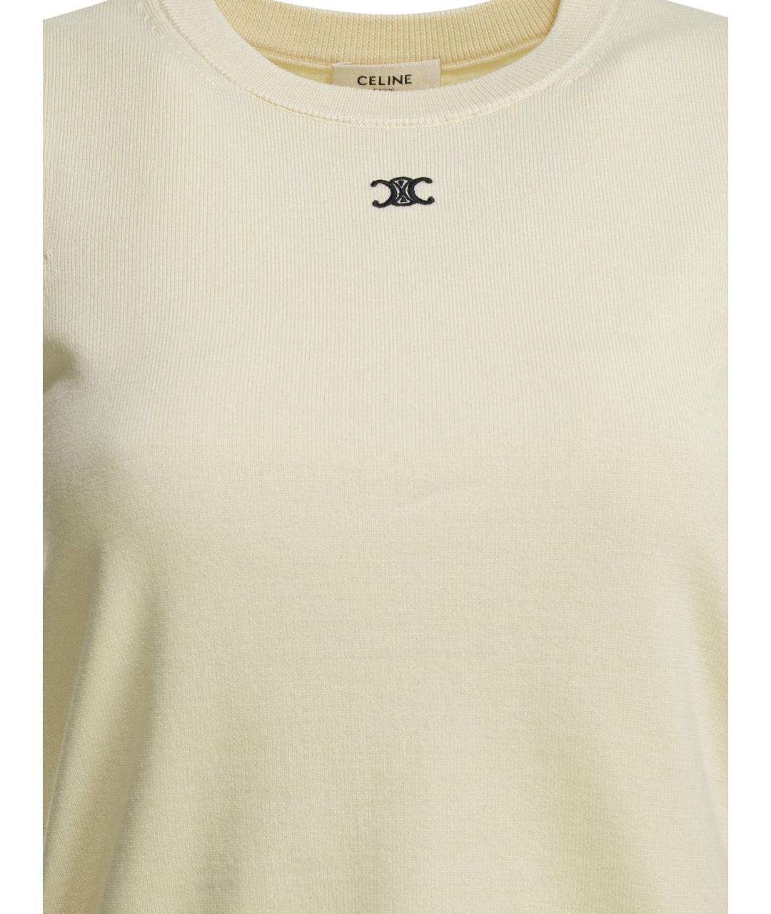 CELINE Белый шерстяной джемпер / свитер, фото 3