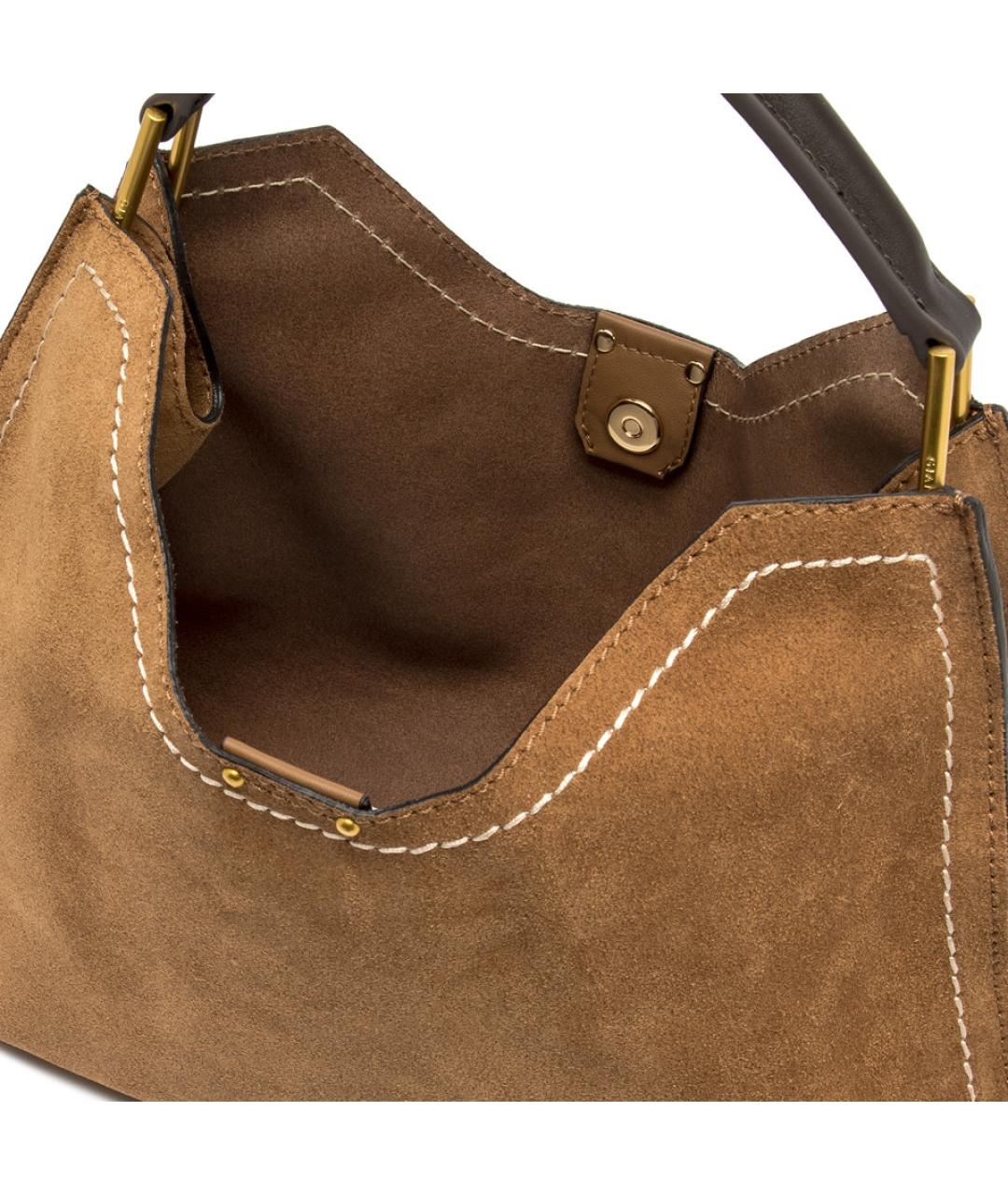 Gianni Chiarini Коричневая кожаная сумка с короткими ручками, фото 4