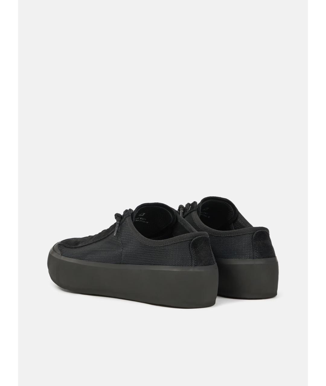 STONE ISLAND Черные кожаные низкие кроссовки / кеды, фото 6