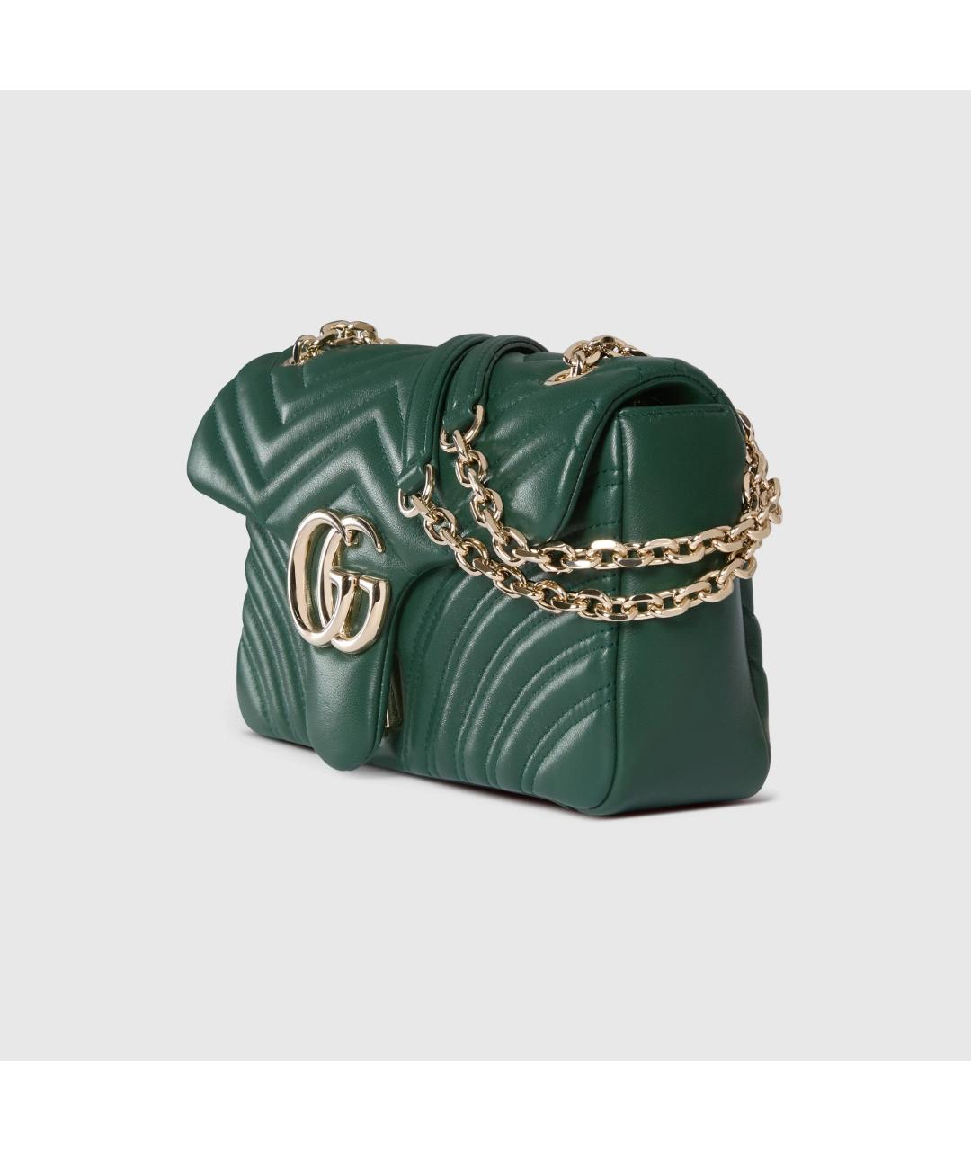 GUCCI Зеленая кожаная сумка через плечо, фото 4