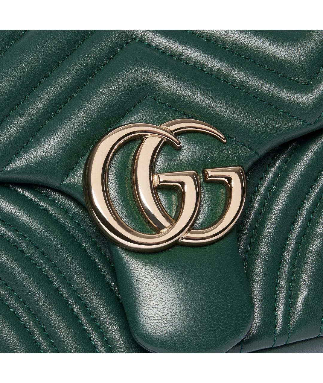 GUCCI Зеленая кожаная сумка через плечо, фото 5