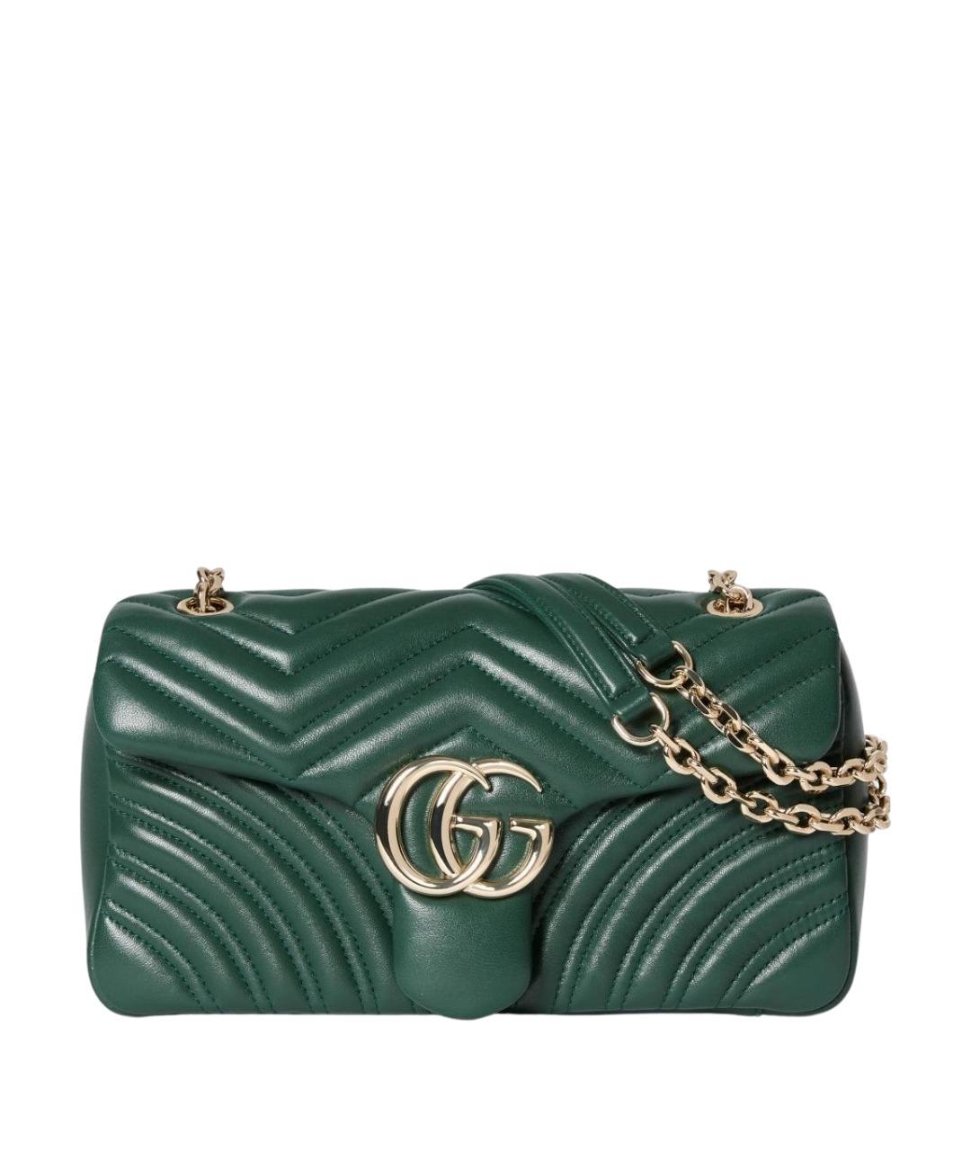 GUCCI Зеленая кожаная сумка через плечо, фото 1