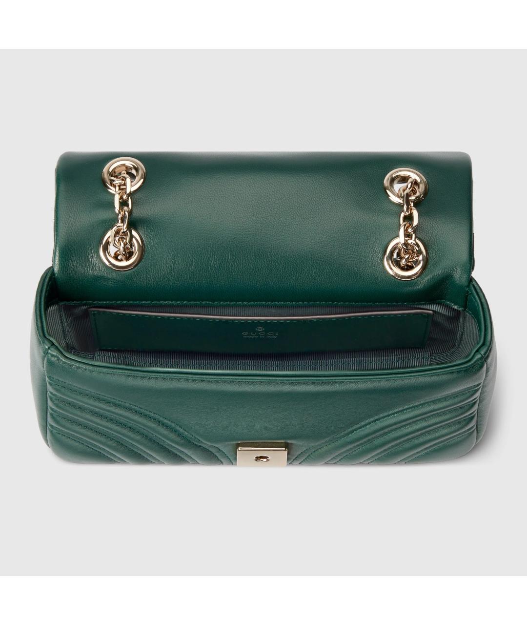 GUCCI Зеленая кожаная сумка через плечо, фото 3