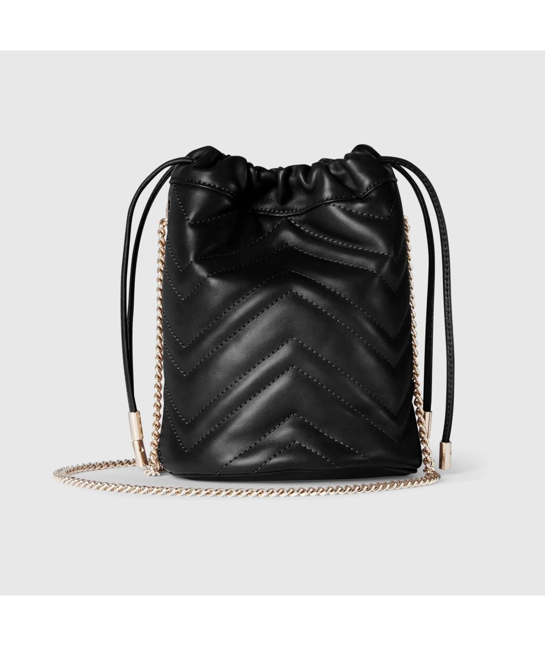 GUCCI Черная кожаная сумка через плечо, фото 2