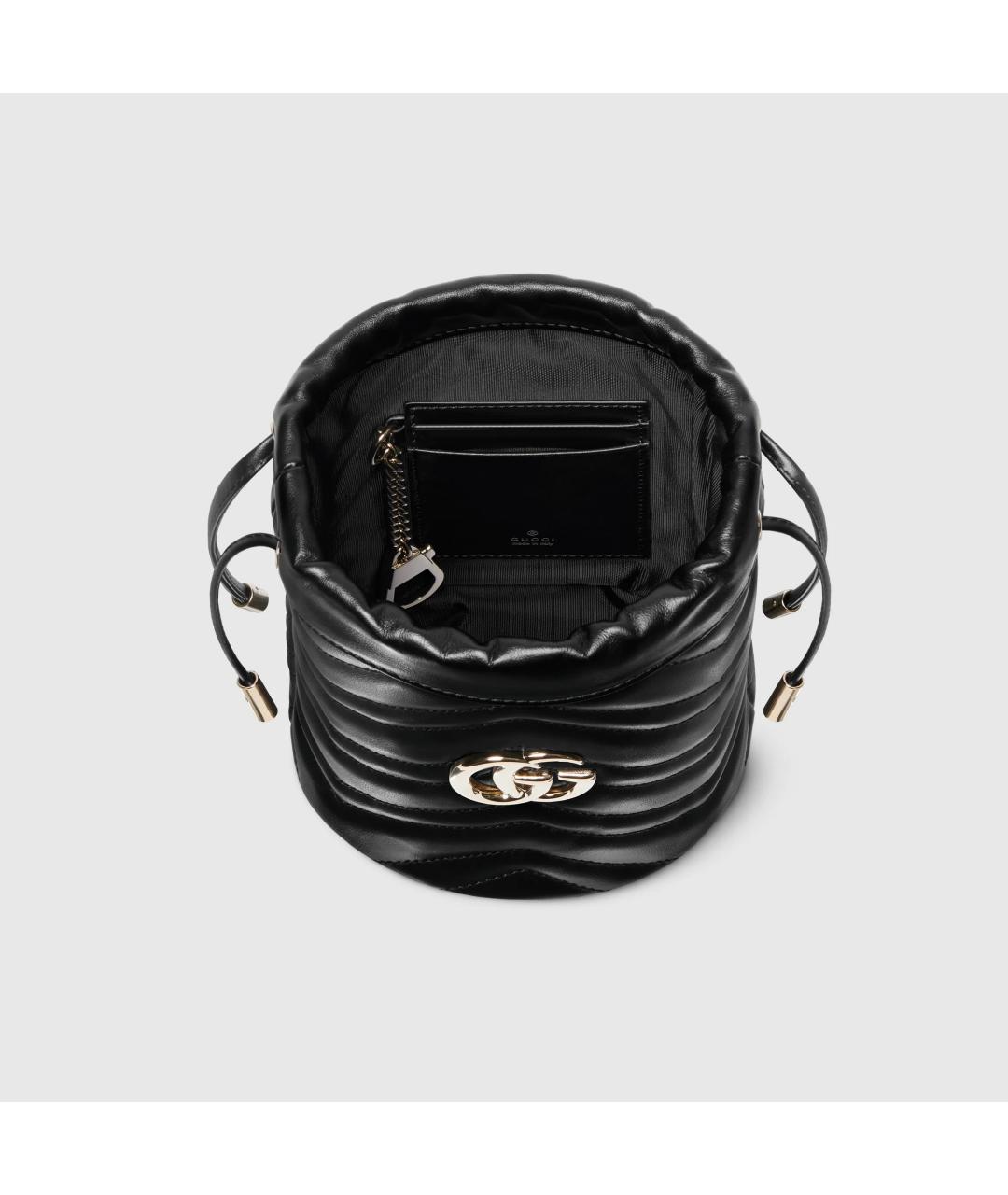 GUCCI Черная кожаная сумка через плечо, фото 4