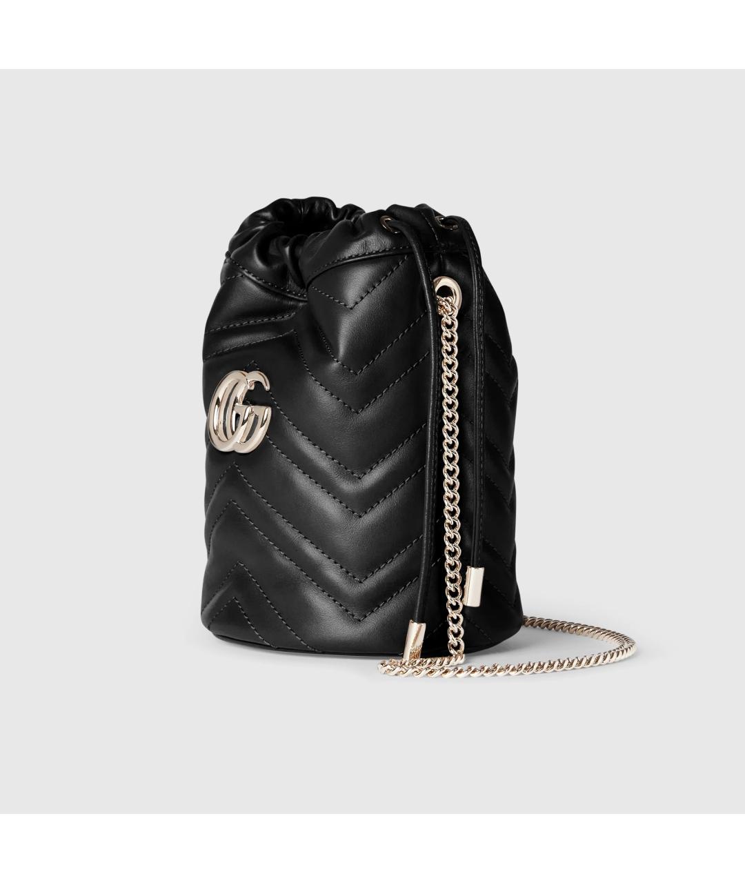 GUCCI Черная кожаная сумка через плечо, фото 3