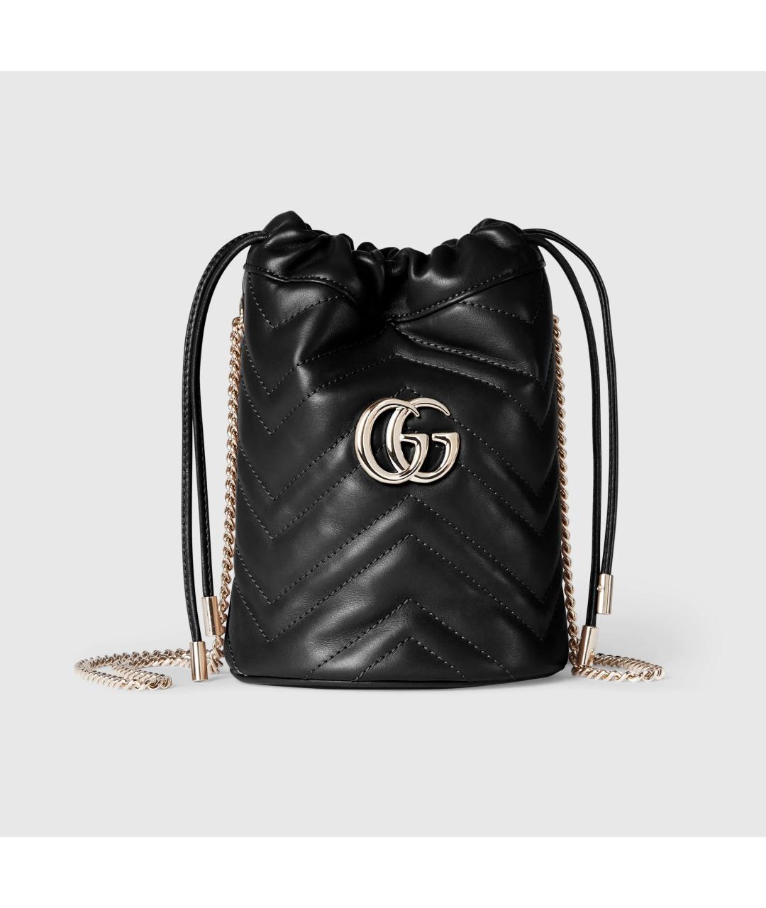 GUCCI Черная кожаная сумка через плечо, фото 1