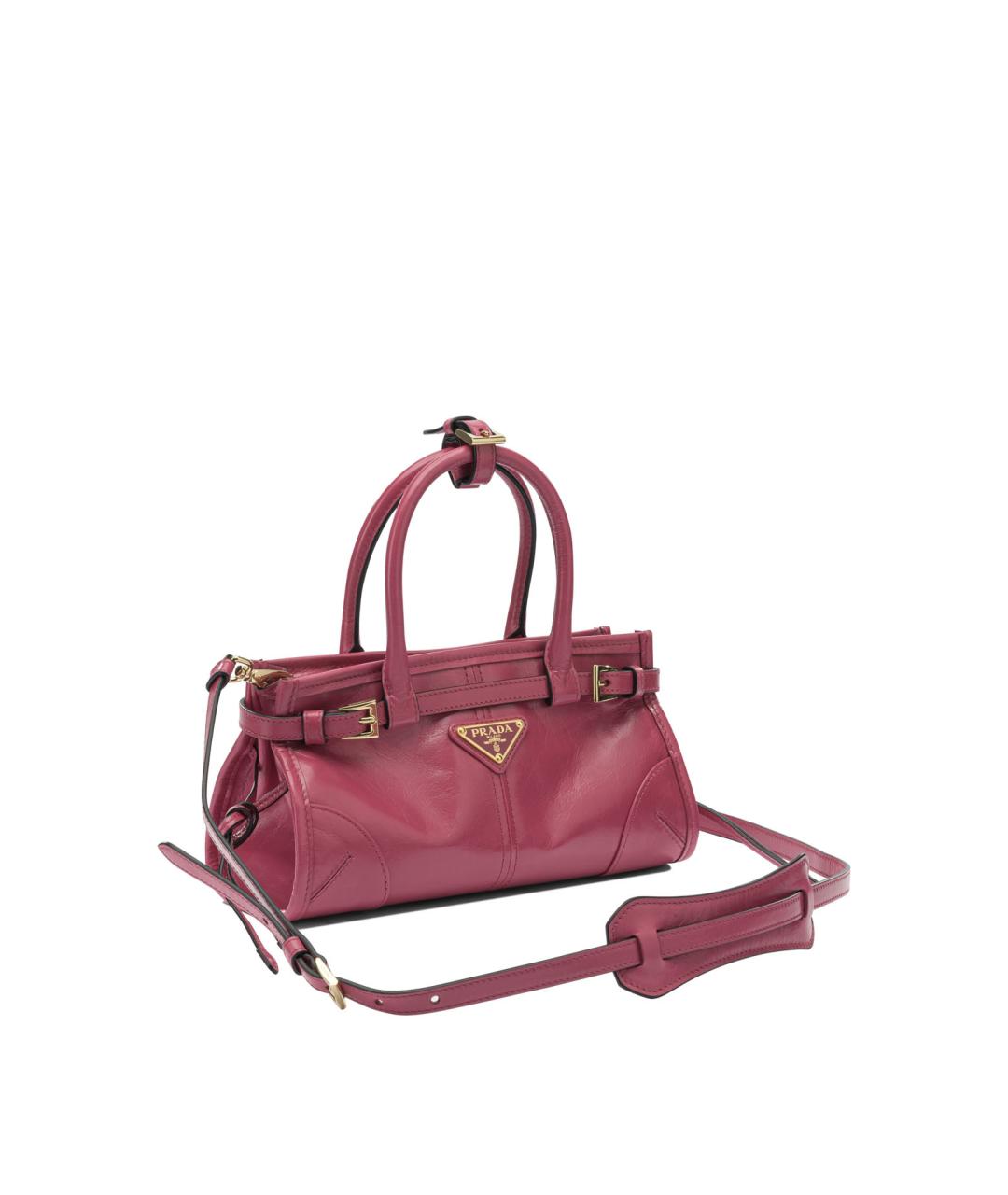 PRADA Розовая кожаная сумка с короткими ручками, фото 5