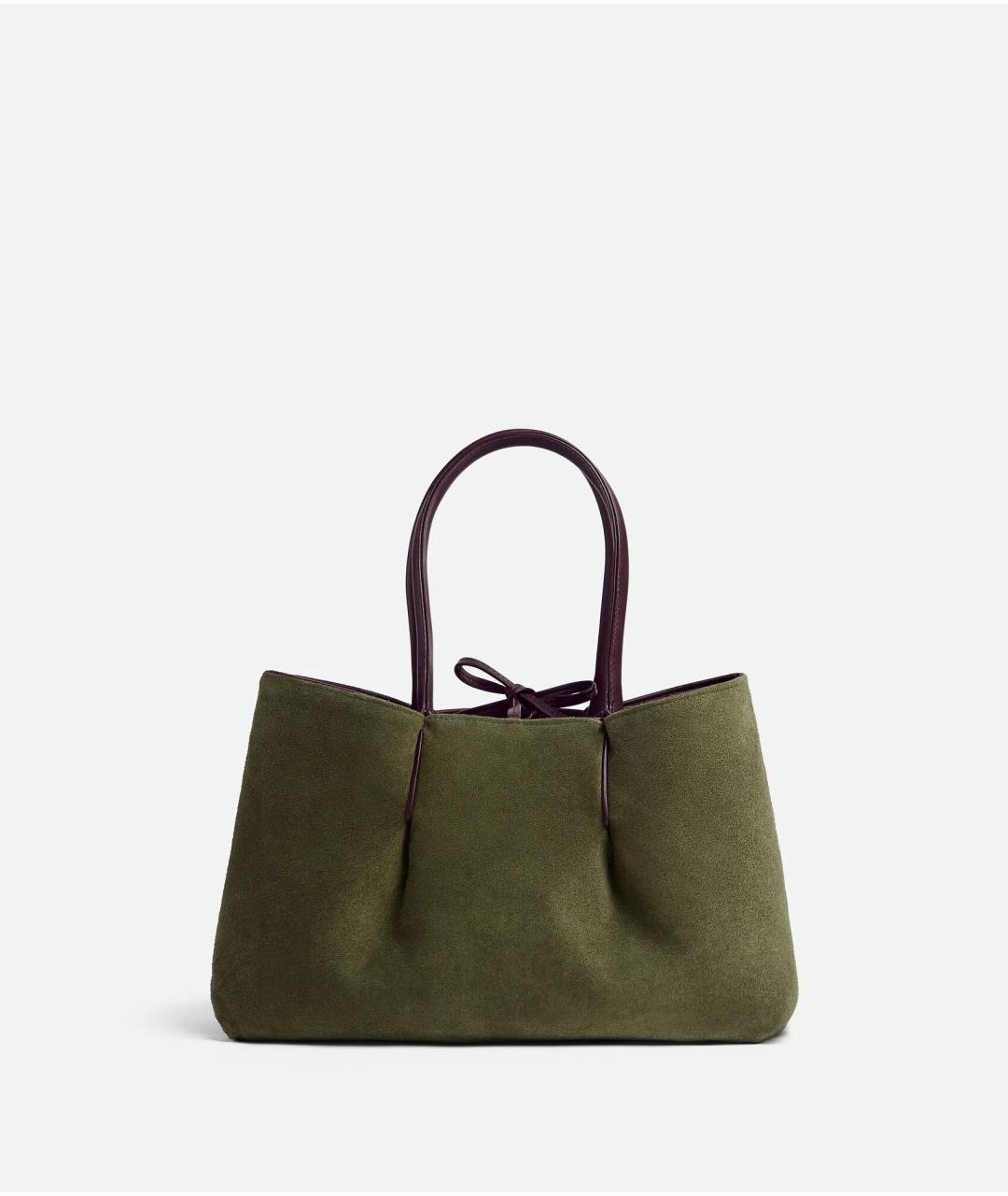 BOTTEGA VENETA Бордовая кожаная сумка с короткими ручками, фото 4