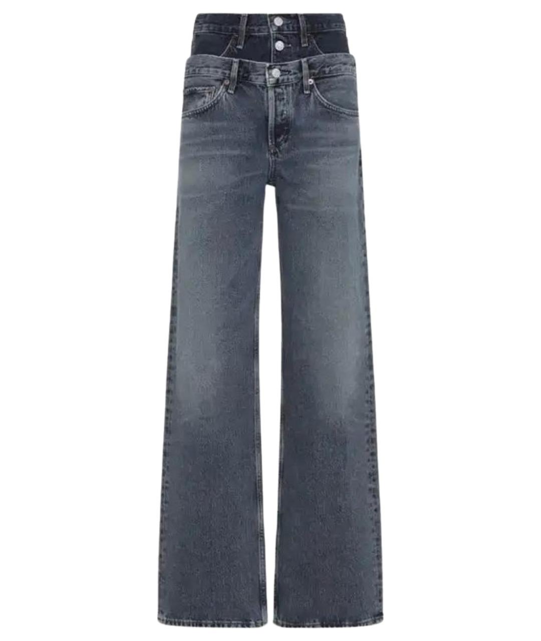 AGOLDE Синие хлопковые прямые джинсы, фото 1