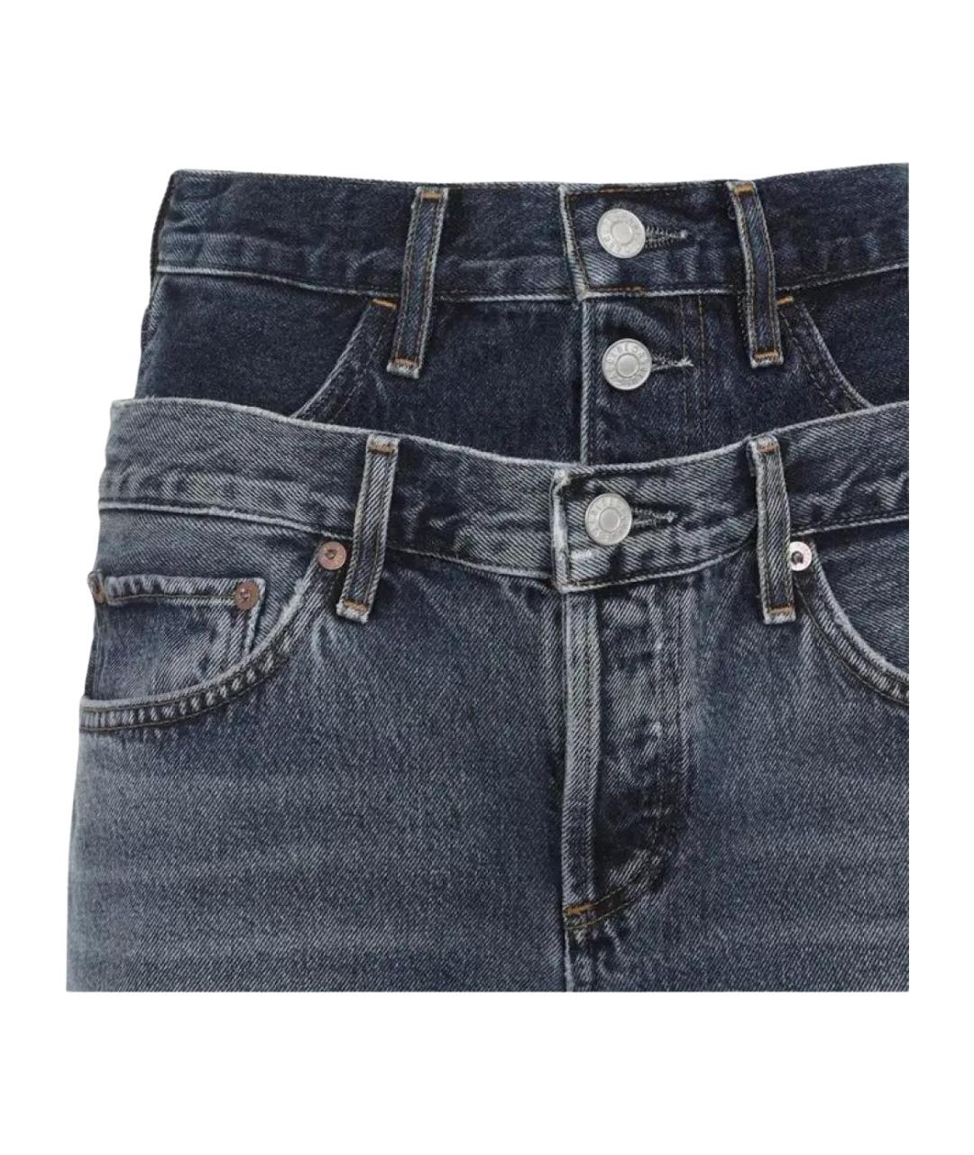 AGOLDE Синие хлопковые прямые джинсы, фото 3