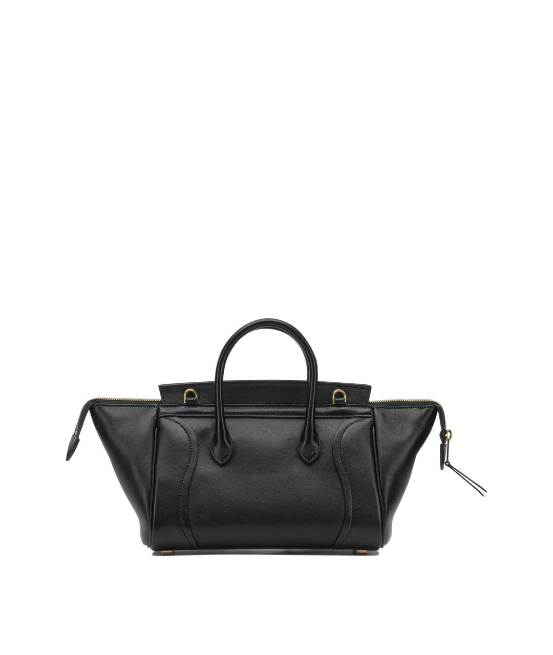 CELINE Черная кожаная сумка с короткими ручками, фото 3