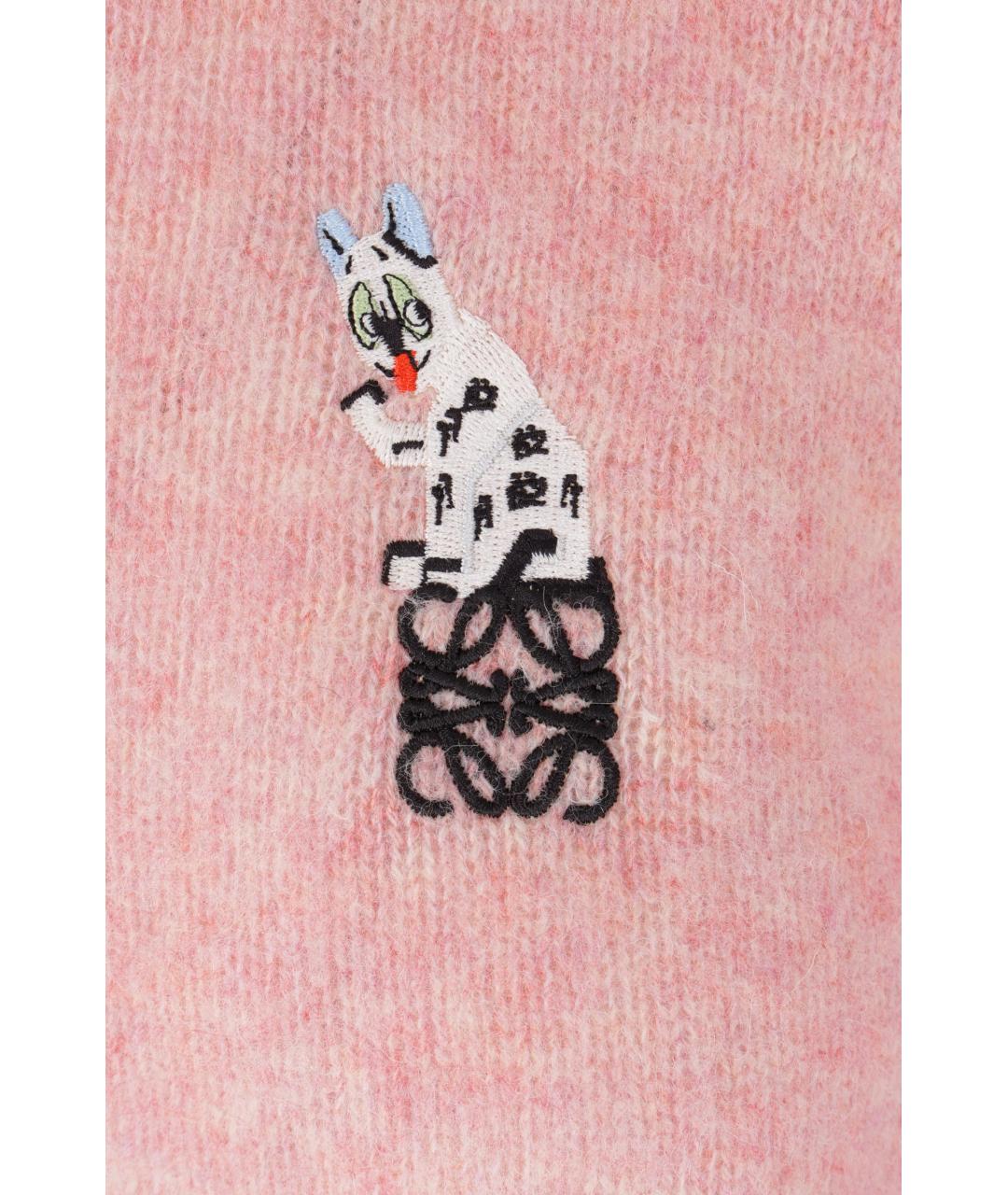 LOEWE Розовый шерстяной джемпер / свитер, фото 2