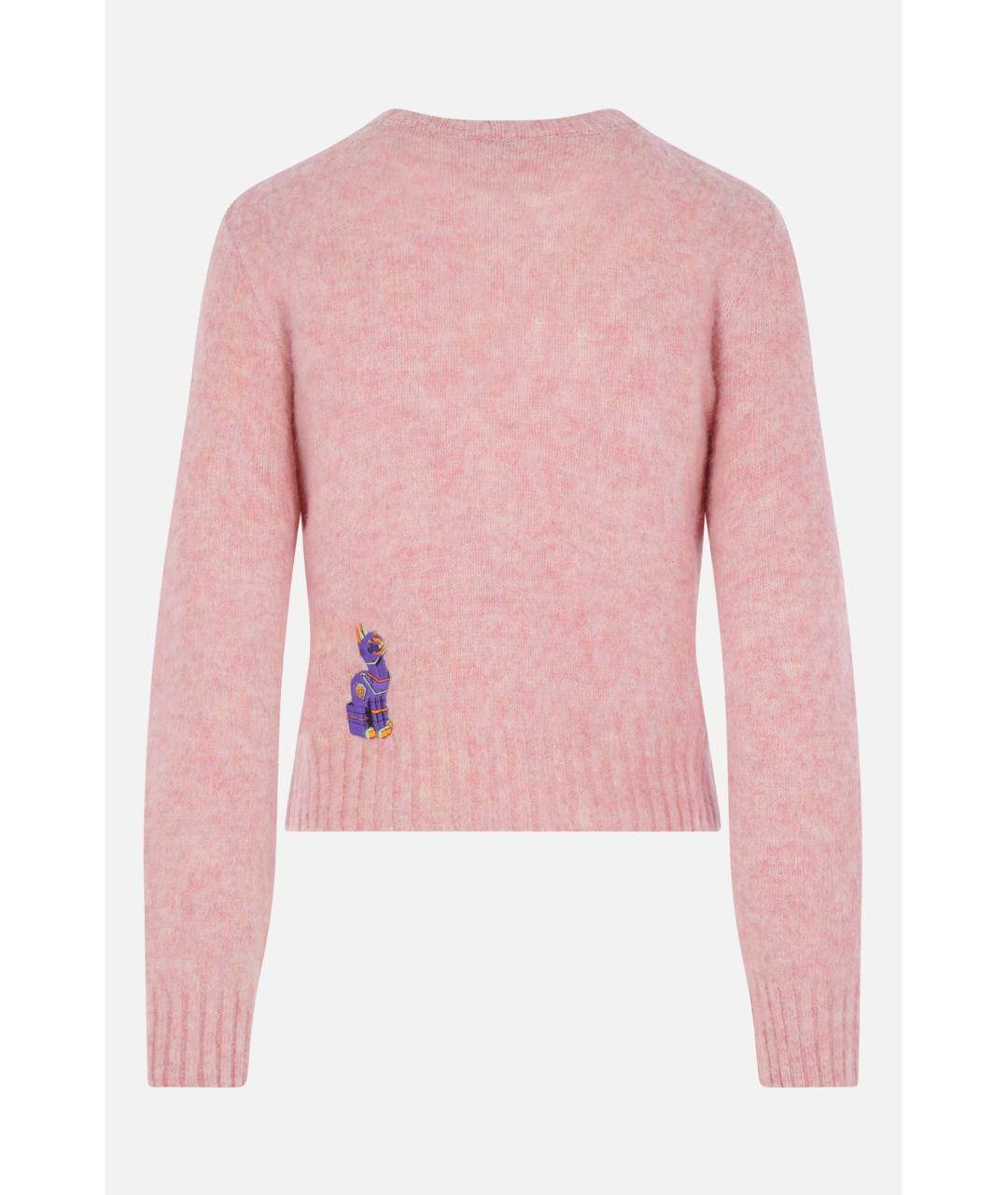 LOEWE Розовый шерстяной джемпер / свитер, фото 3