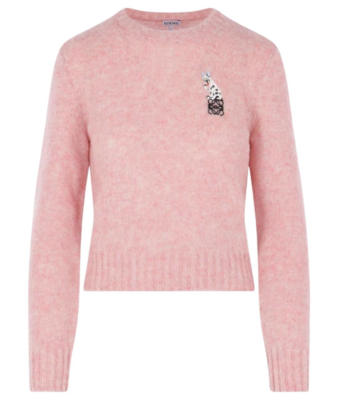LOEWE Розовый шерстяной джемпер / свитер, фото 1