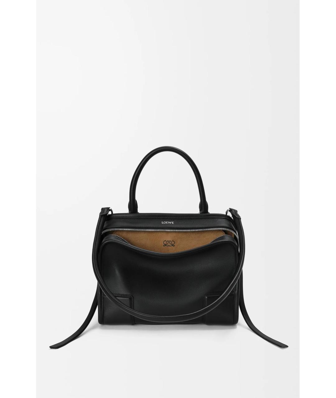 LOEWE Черная кожаная сумка с короткими ручками, фото 2