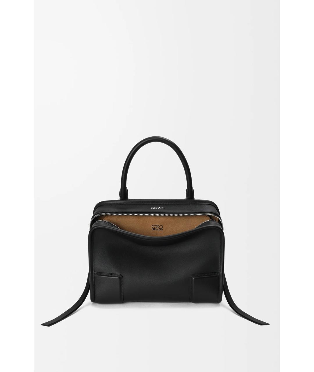 LOEWE Черная кожаная сумка с короткими ручками, фото 1