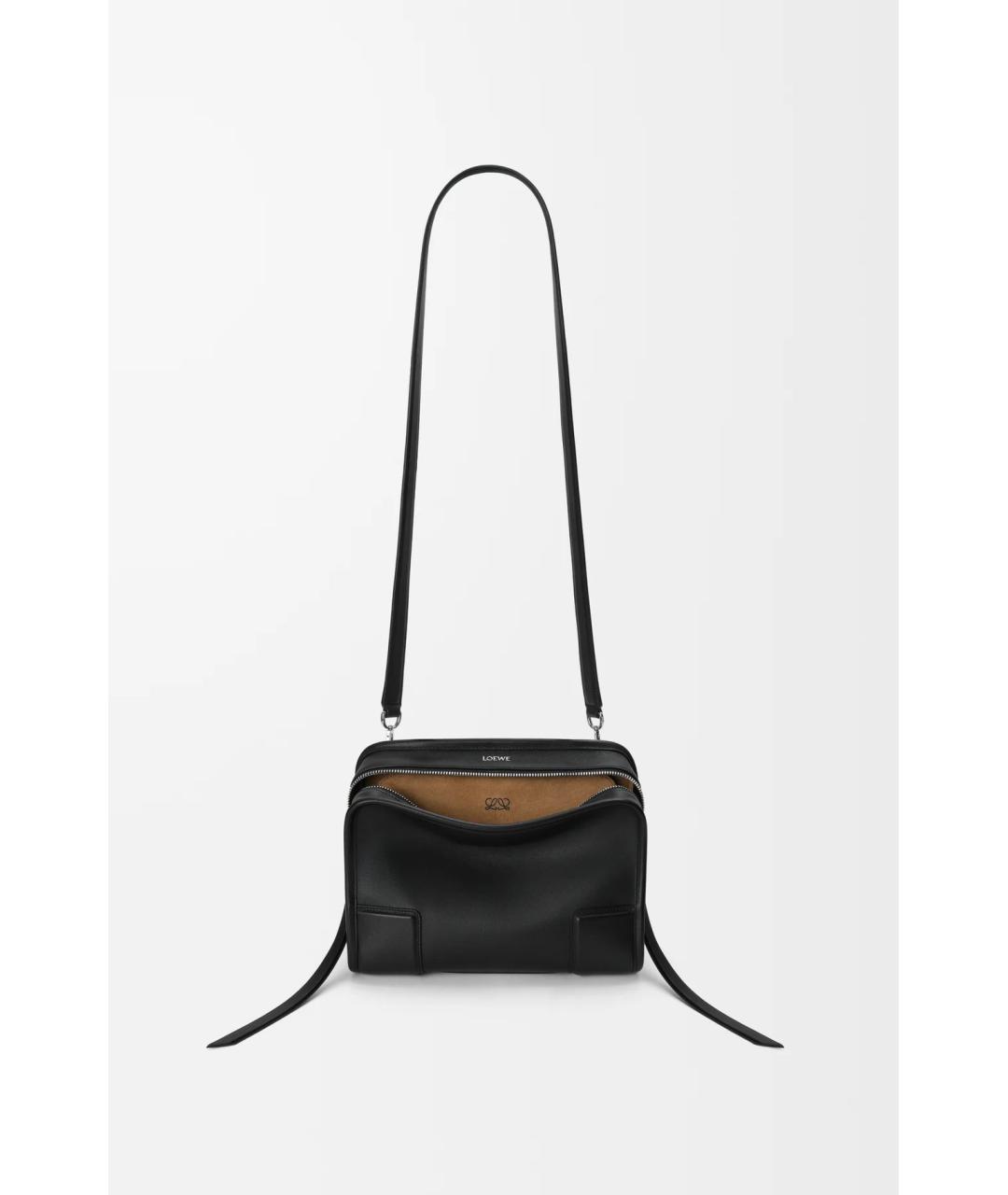 LOEWE Черная кожаная сумка с короткими ручками, фото 4