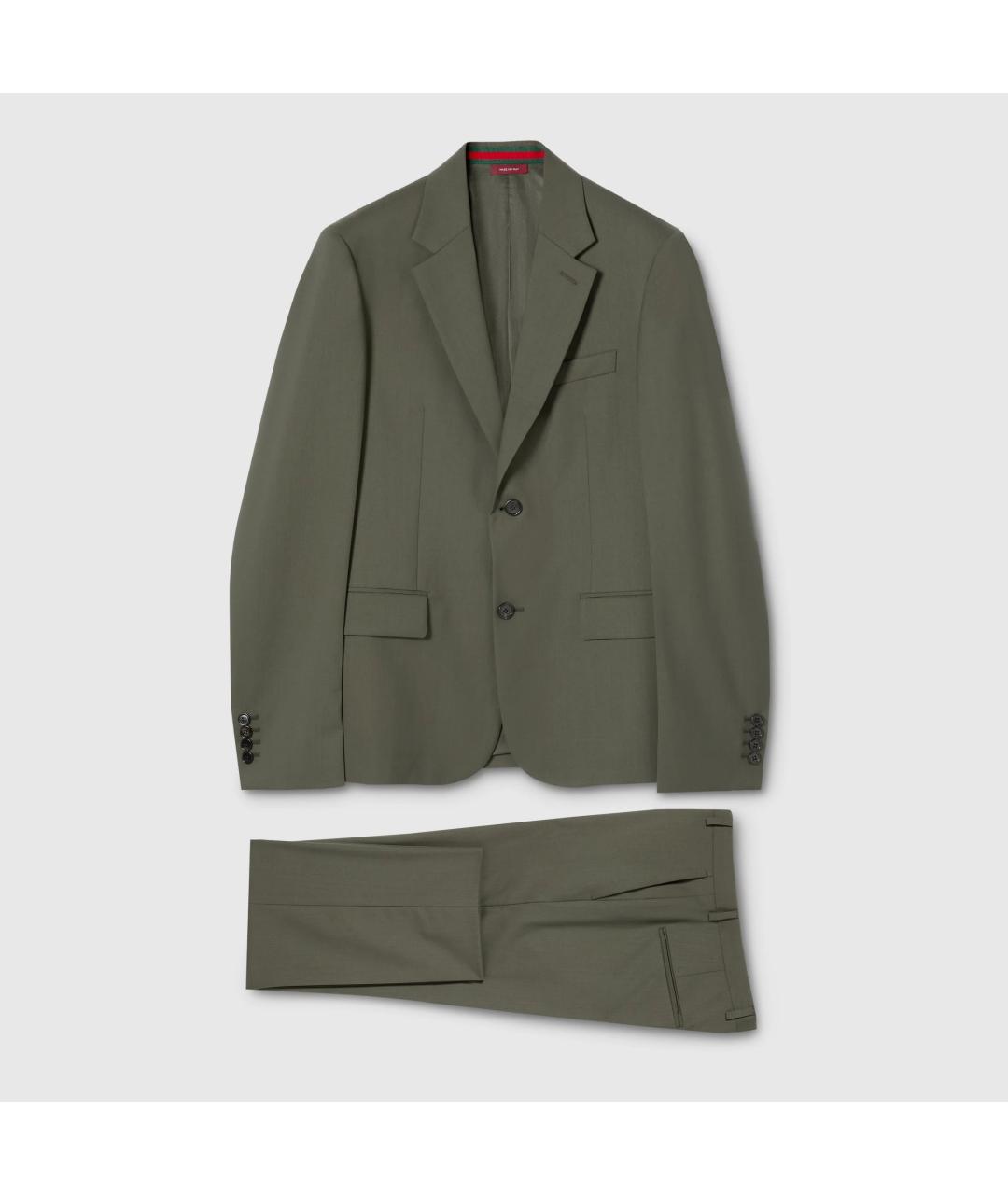 GUCCI Зеленый классический костюм, фото 1