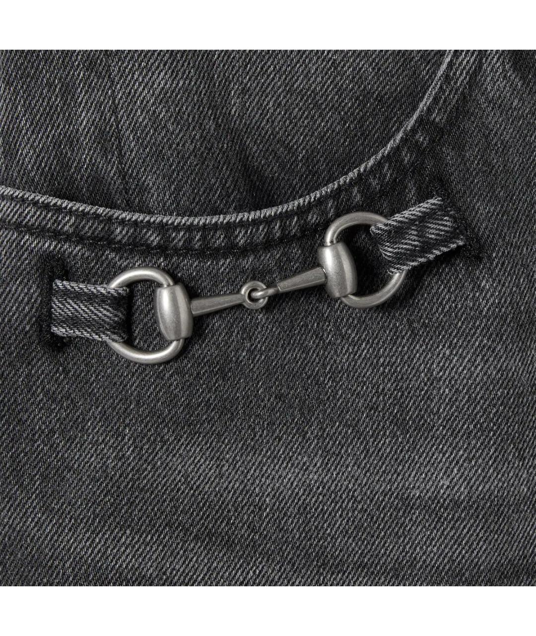 GUCCI Серые хлопковые прямые джинсы, фото 2