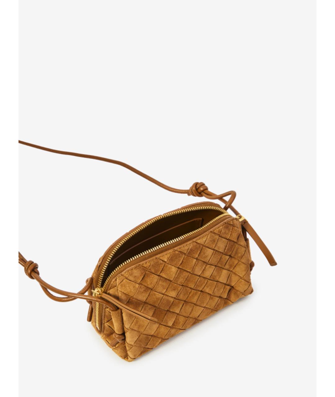 BOTTEGA VENETA Коричневая кожаная сумка через плечо, фото 2