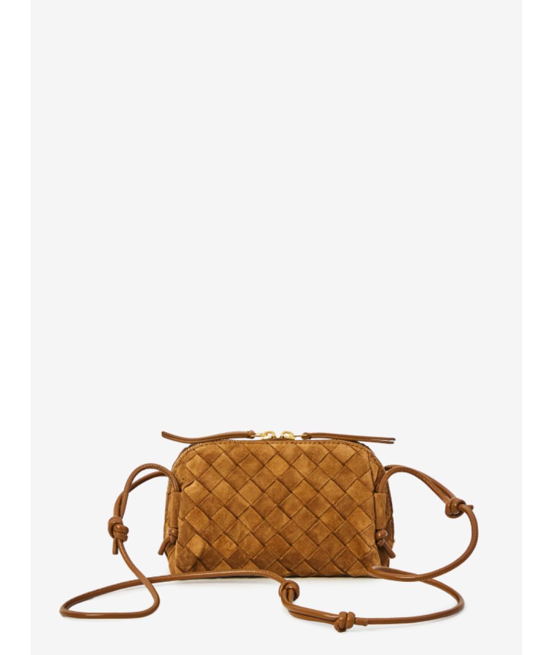 BOTTEGA VENETA Коричневая кожаная сумка через плечо, фото 1