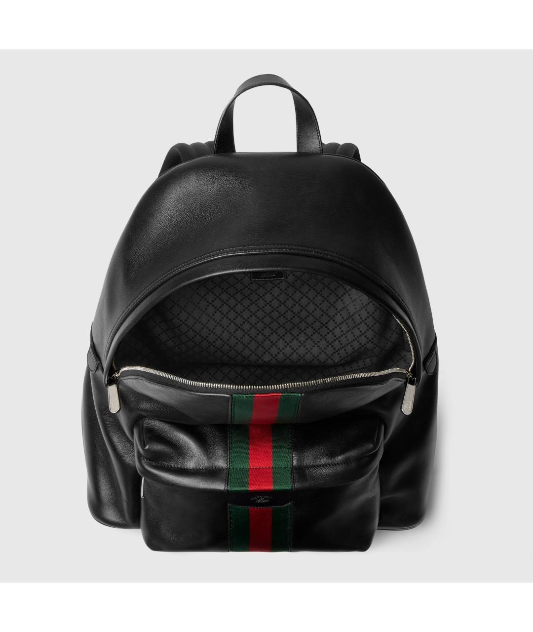 GUCCI Черный кожаный рюкзак, фото 3