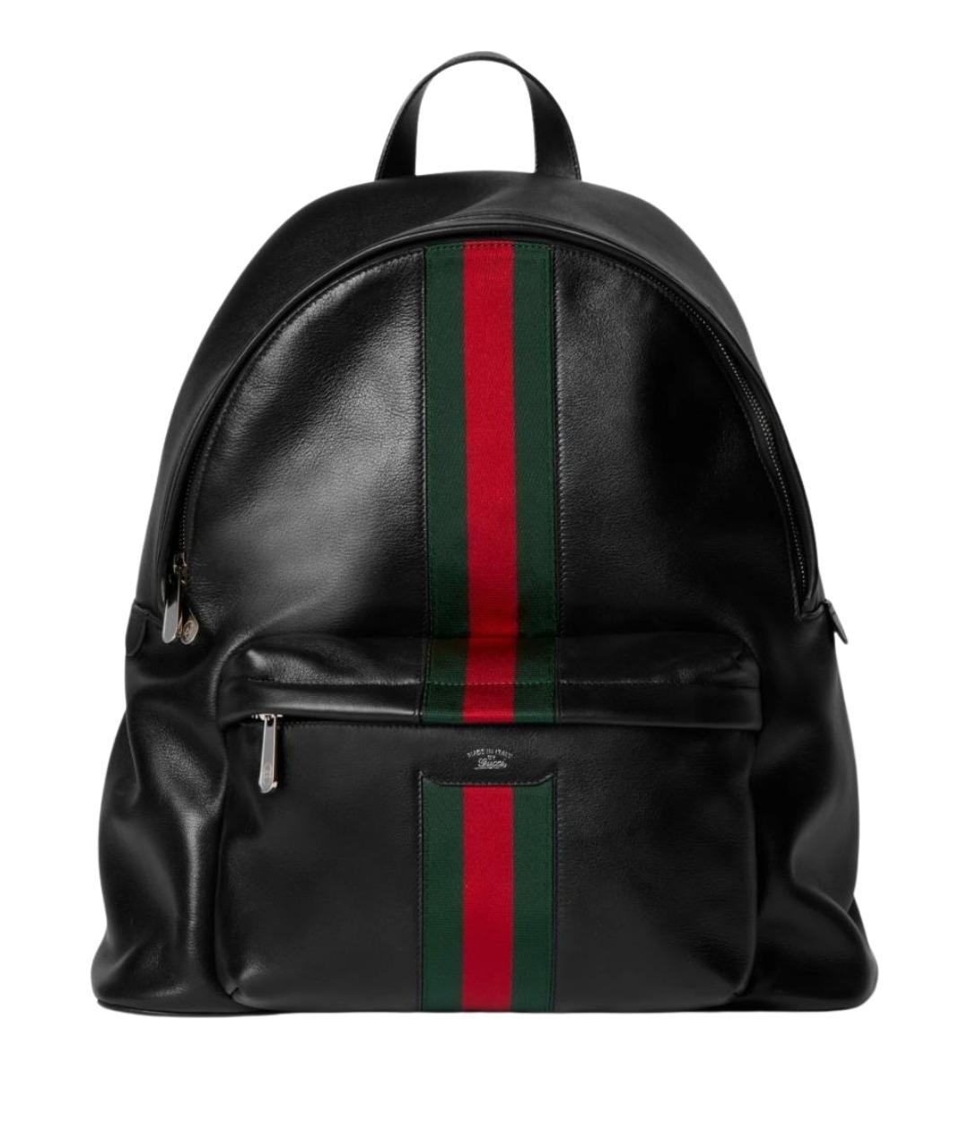 GUCCI Черный кожаный рюкзак, фото 1