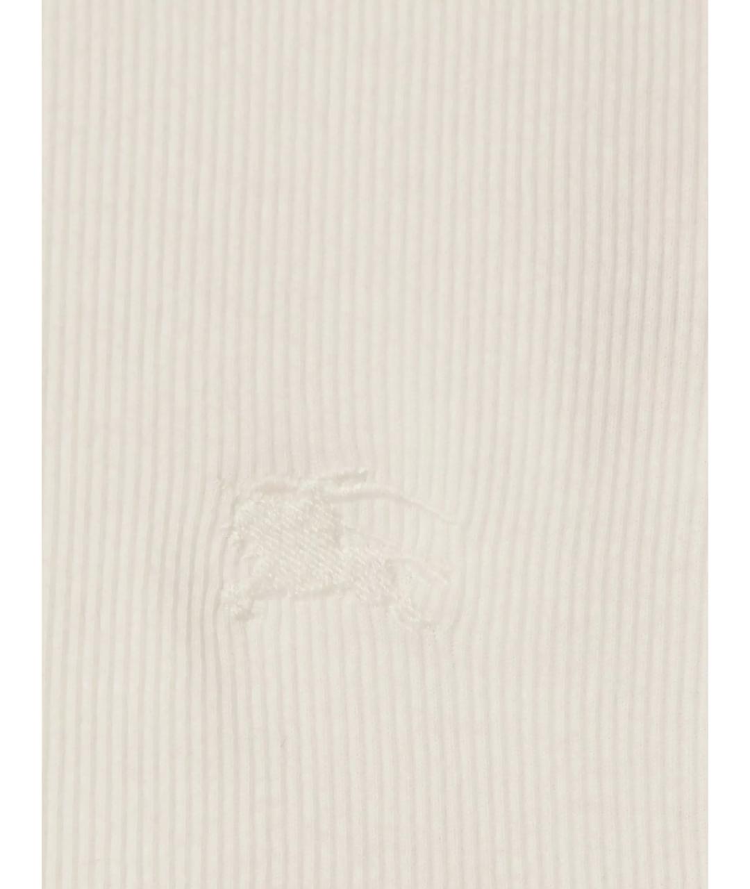 BURBERRY Белая хлопковая майка, фото 2