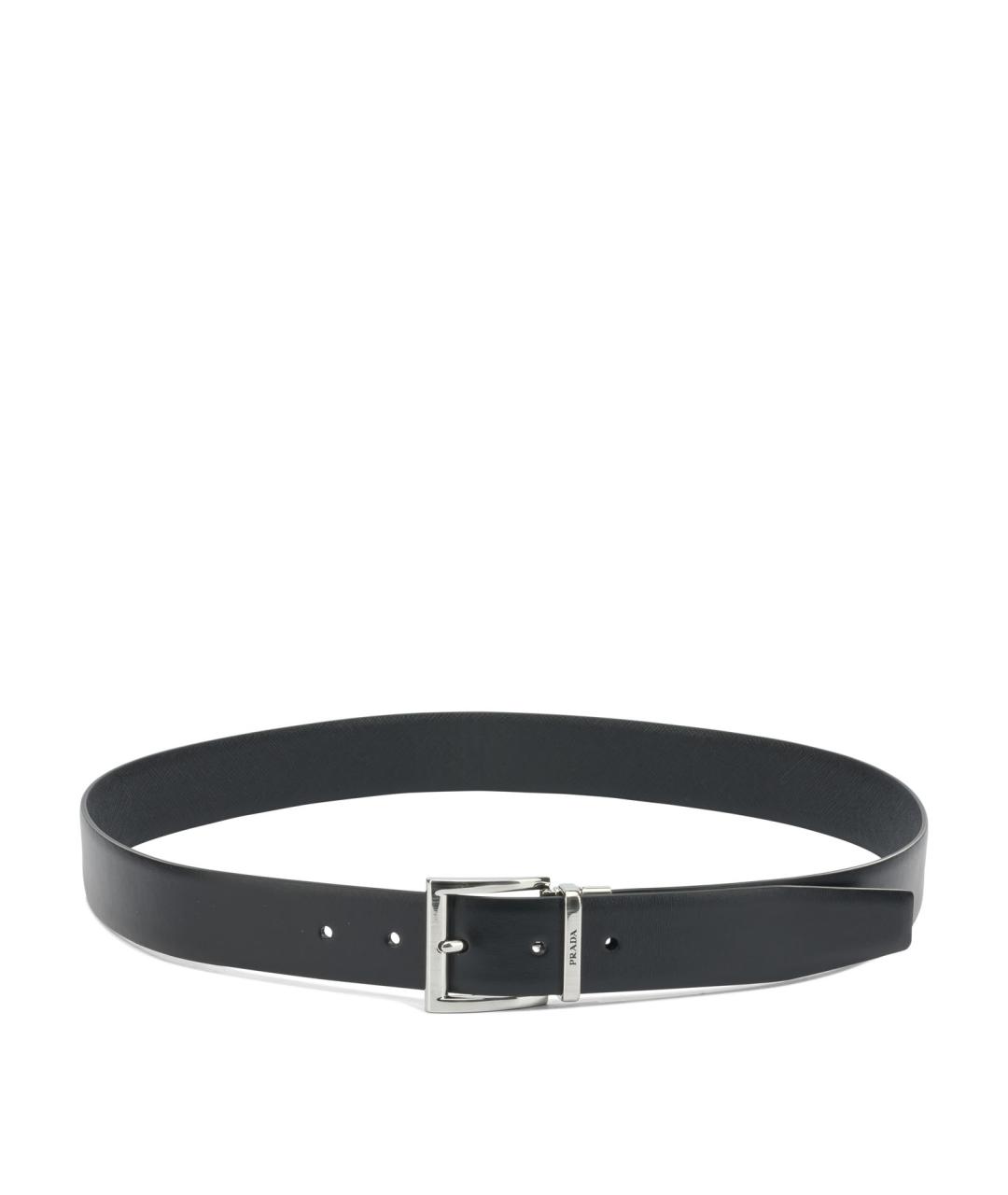 PRADA Черный кожаный ремень, фото 1