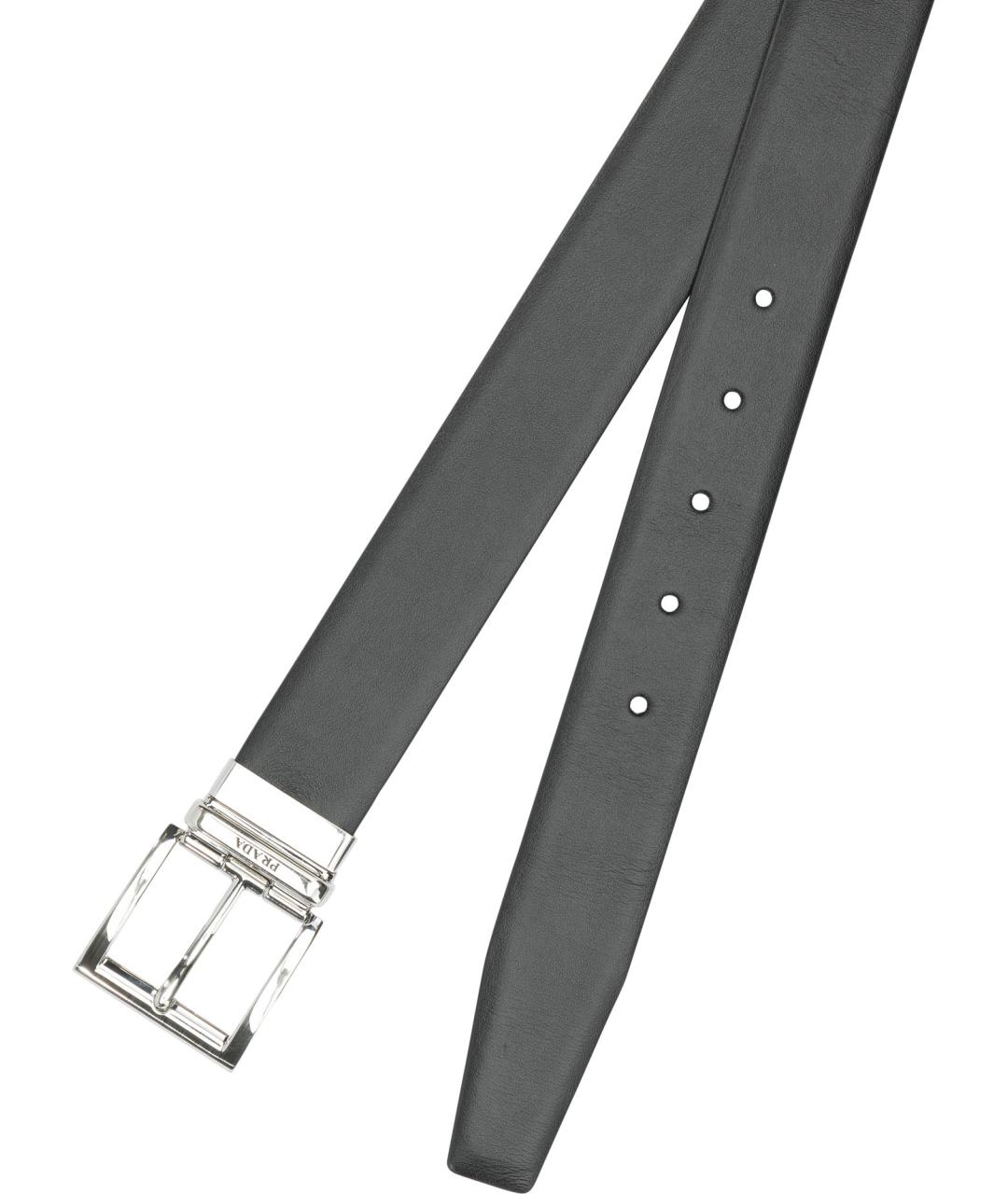 PRADA Черный кожаный ремень, фото 2