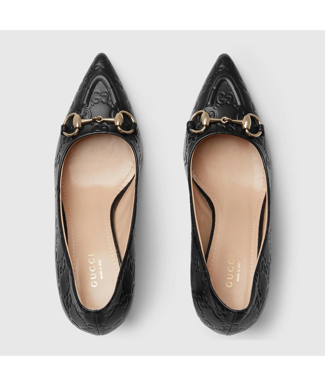 GUCCI Черные кожаные туфли, фото 3