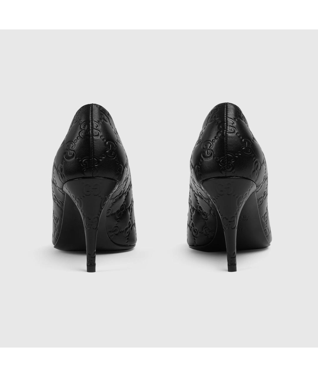 GUCCI Черные кожаные туфли, фото 2