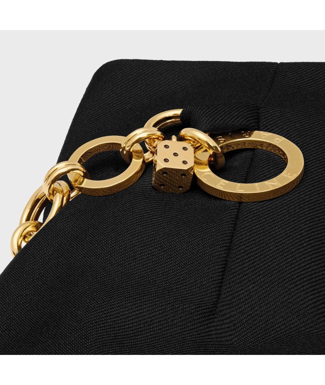 CELINE Черная шерстяная юбка миди, фото 2