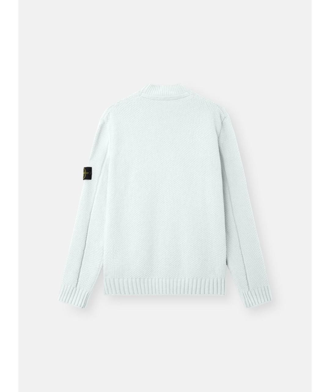 STONE ISLAND Голубой хлопковый джемпер / свитер, фото 2