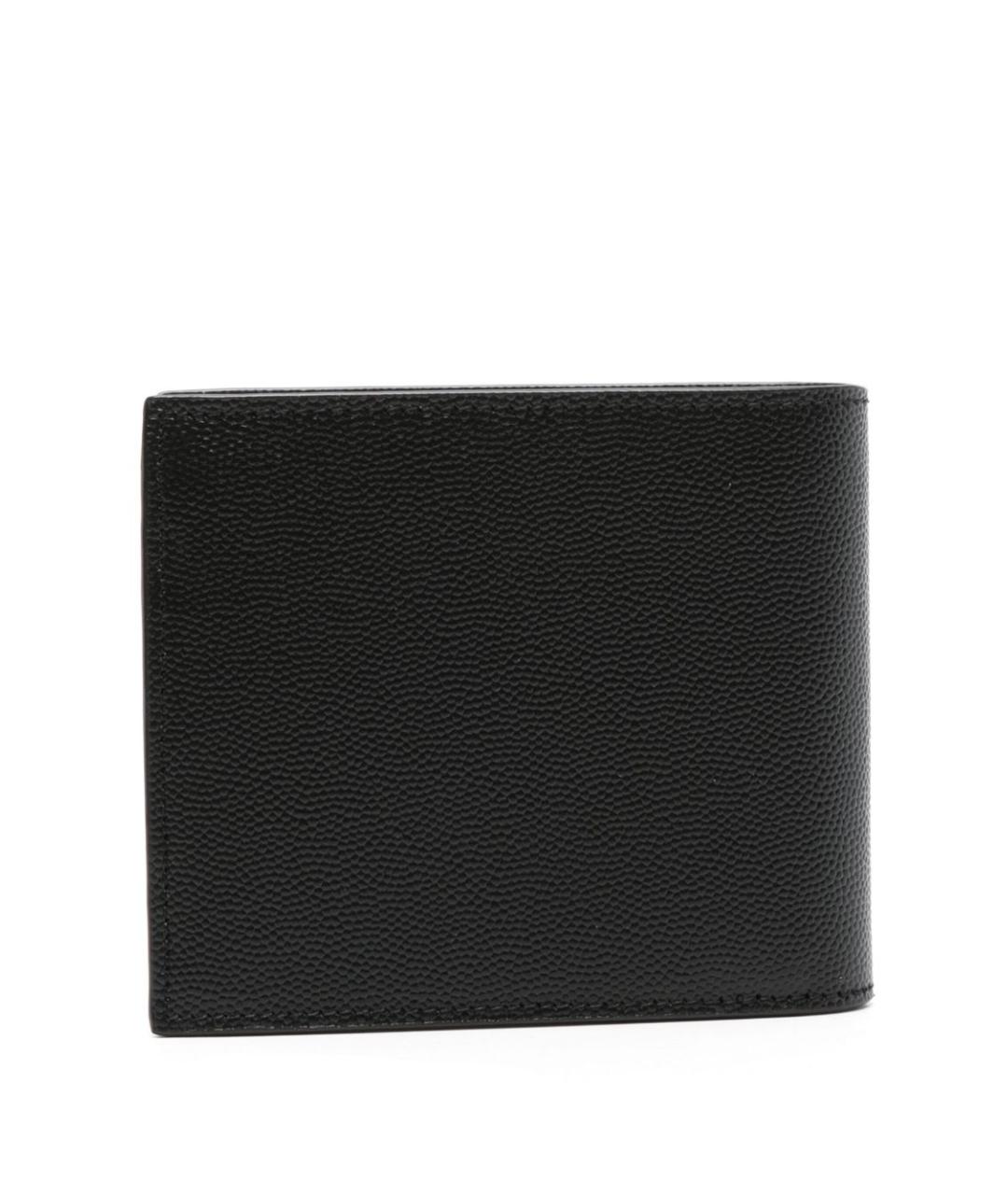 SAINT LAURENT Черный кожаный кошелек, фото 2