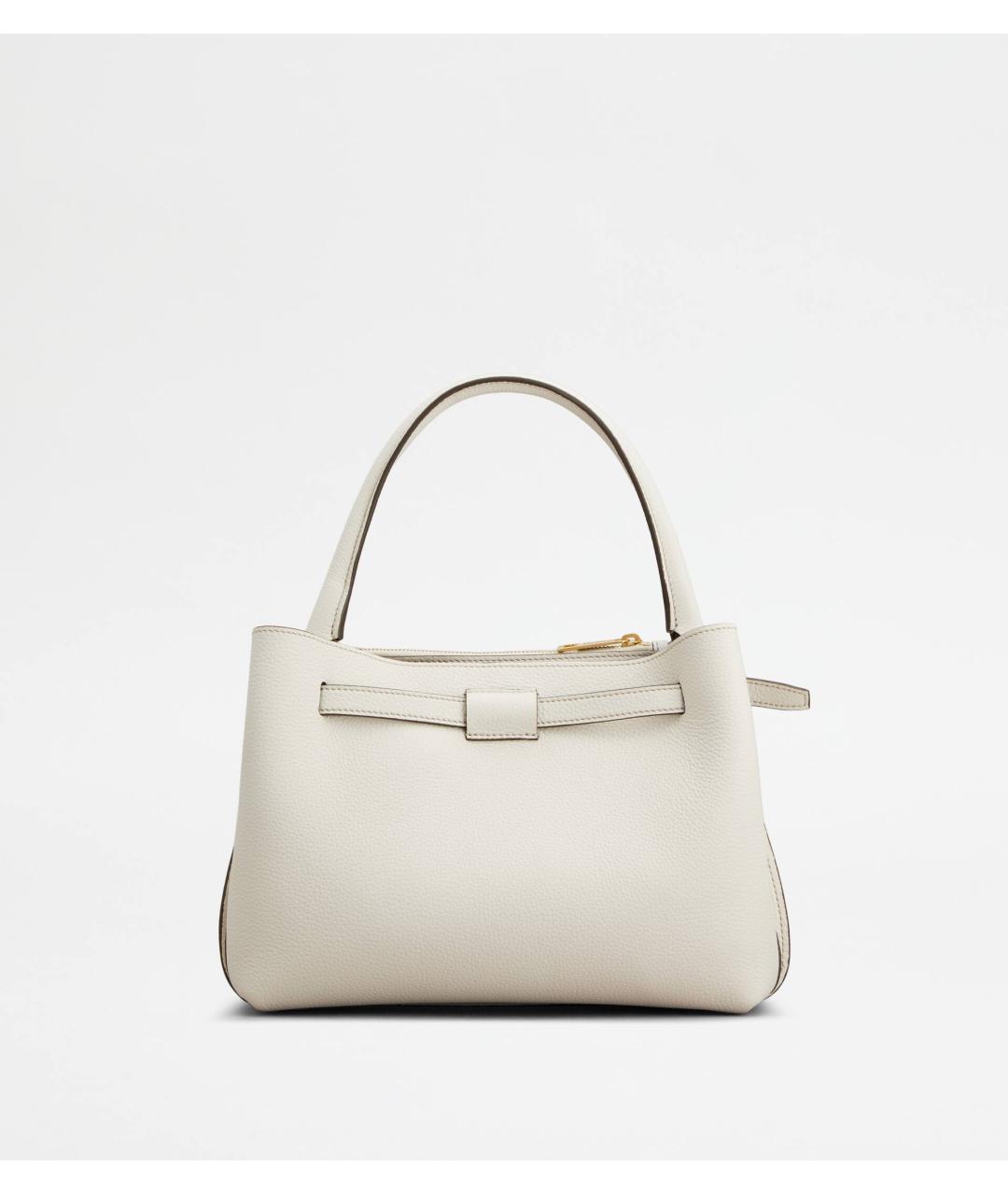 TOD'S Белая кожаная сумка с короткими ручками, фото 3