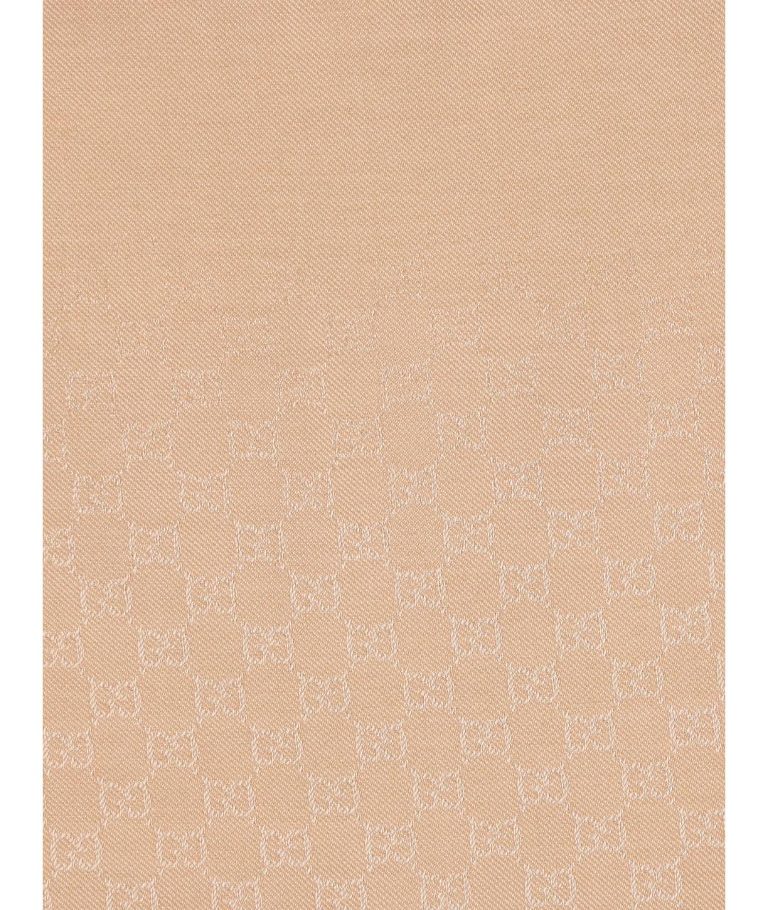 GUCCI Бежевый шерстяной шарф, фото 2