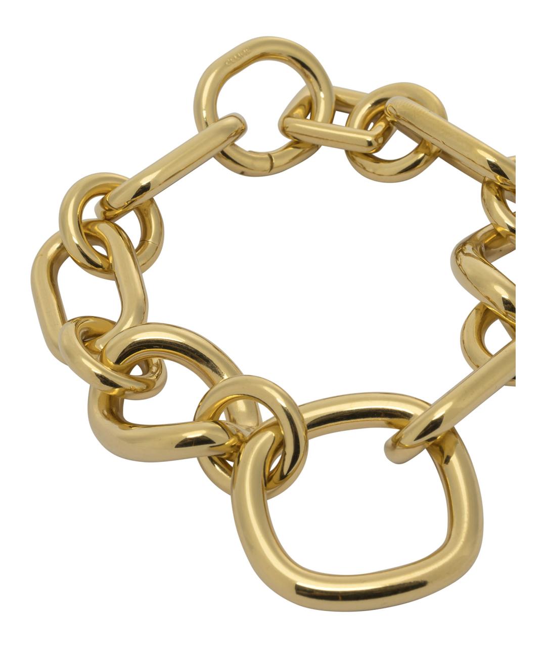 CELINE Золотой металлический браслет, фото 2