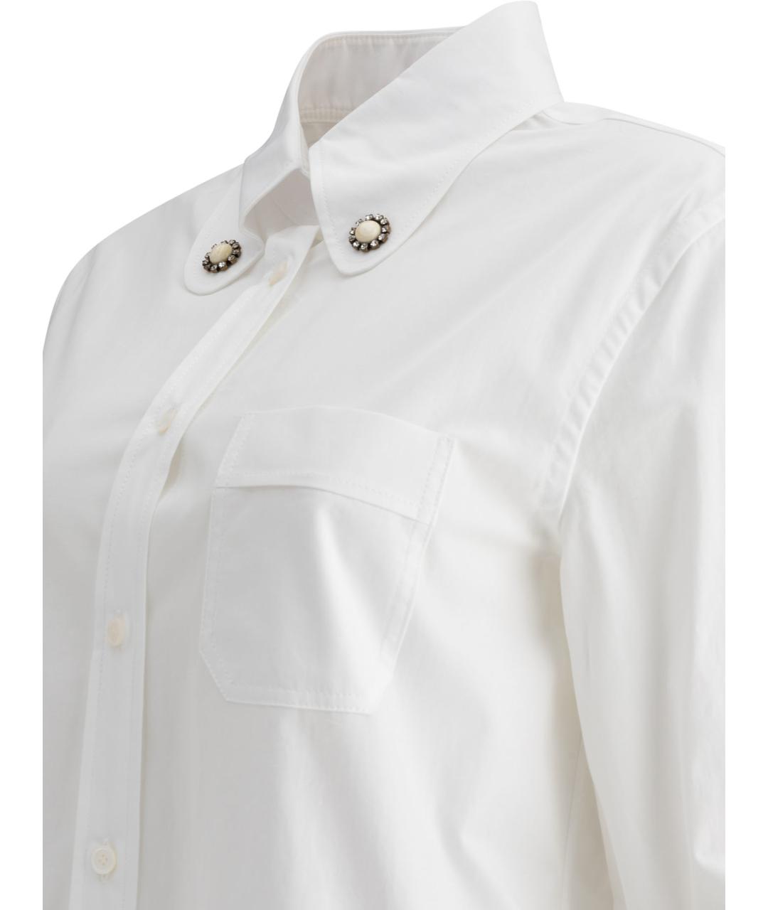 VALENTINO Белая хлопковая рубашка, фото 4