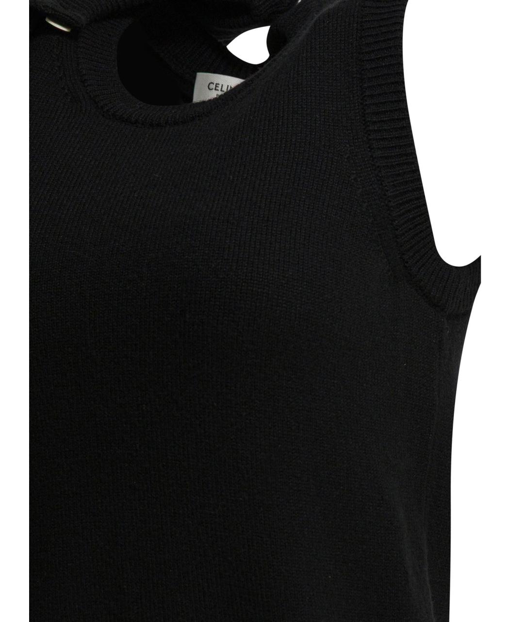 CELINE Черный кашемировый кардиган, фото 4